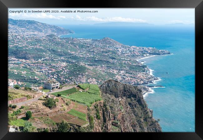 View From Cabo Girao, Madeira Framed Print by Jo Sowden