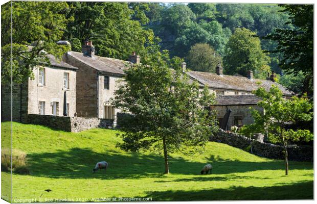 Kettlewell Cottages Canvas Print by Rob Hawkins