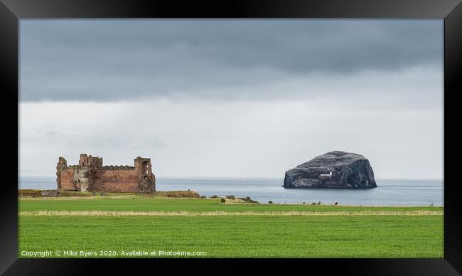 Tantallon Castle and Bass Rock Framed Print by Mike Byers