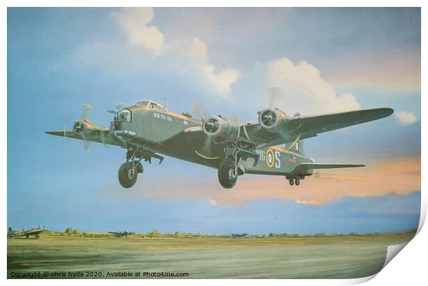 Short Stirling Bomber Print by chris hyde
