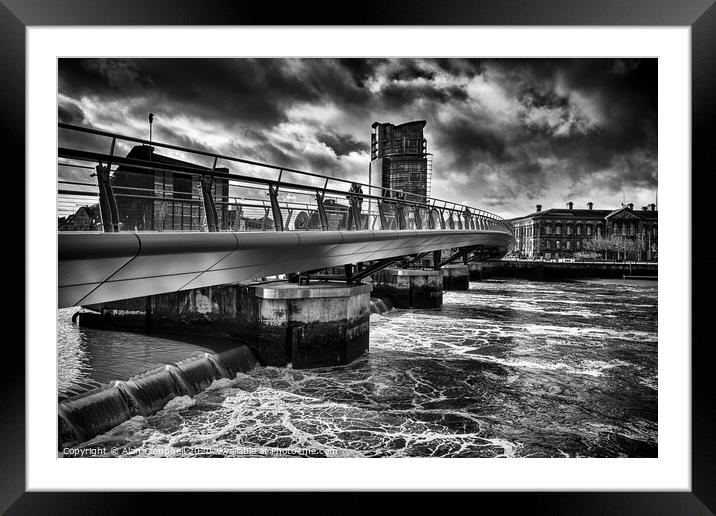 Bridge Over Stormy Waters Framed Mounted Print by Alan Campbell
