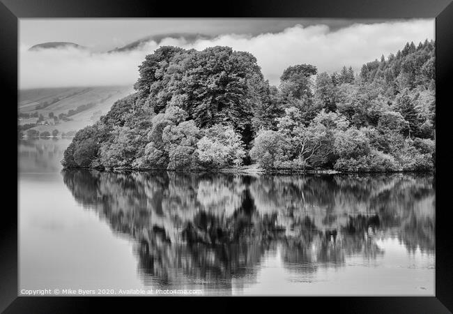 Tranquil Reflections of Loch Tay Framed Print by Mike Byers