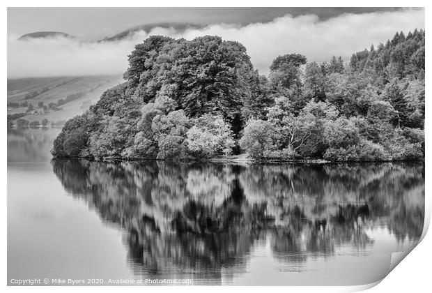 Tranquil Reflections of Loch Tay Print by Mike Byers