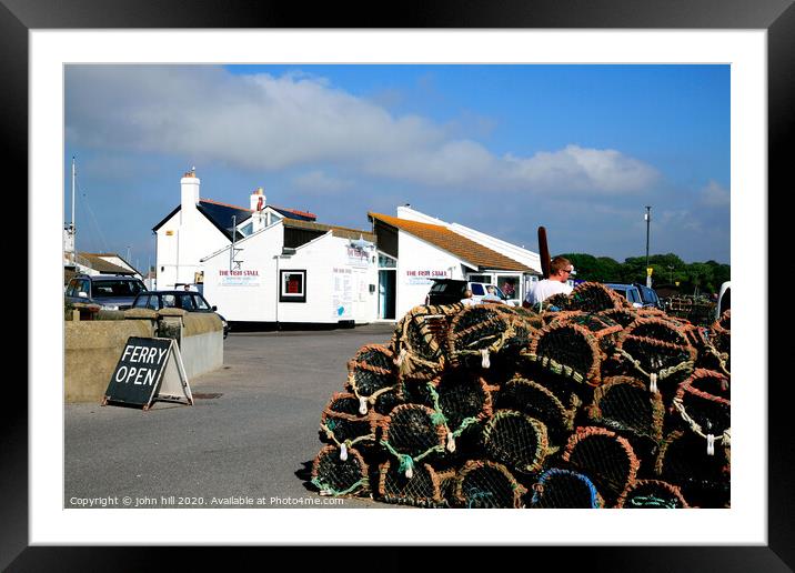 The fish stall at Mudeford Quay in Dorset. Framed Mounted Print by john hill