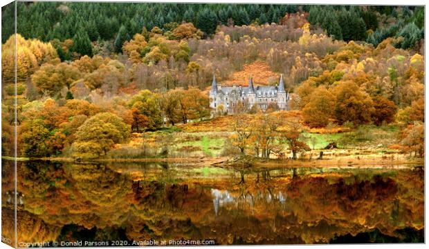 Autumn Reflections, Loch Achray Canvas Print by Donald Parsons