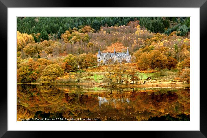 Autumn Reflections, Loch Achray Framed Mounted Print by Donald Parsons