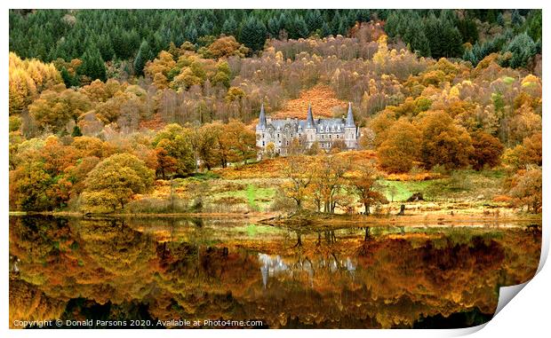 Autumn Reflections, Loch Achray Print by Donald Parsons