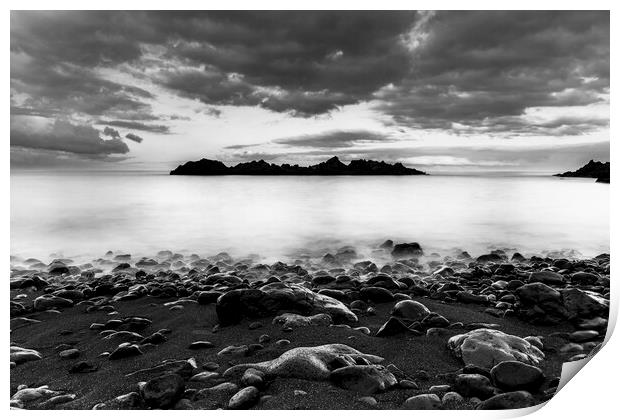 Outdoor seascape rocky beach Print by Phil Crean