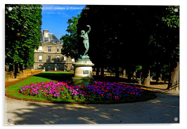 Dancing Satyr Statue, Luxembourg Gardens, Paris Acrylic by Laurence Tobin