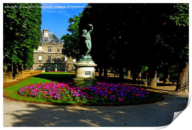 Dancing Satyr Statue, Luxembourg Gardens, Paris Print by Laurence Tobin