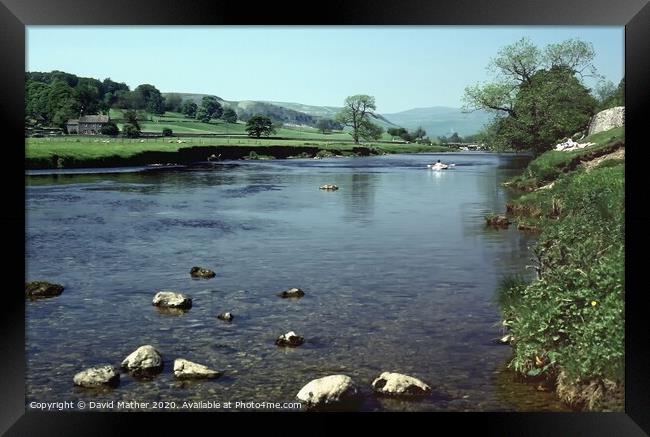 Enjoying the river Framed Print by David Mather