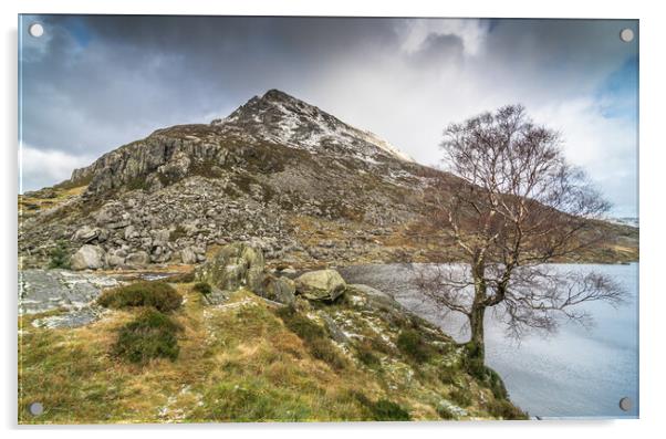 Pen Yr Ole Wen mountain Acrylic by Jonathon barnett