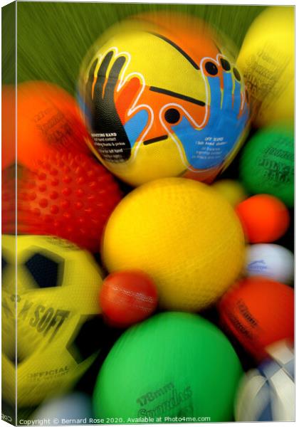 Sports Ball Collective Canvas Print by Bernard Rose Photography
