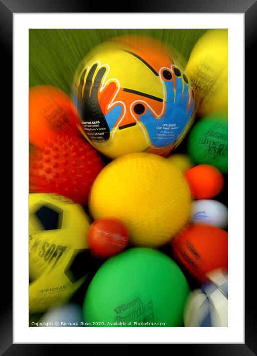 Sports Ball Collective Framed Mounted Print by Bernard Rose Photography