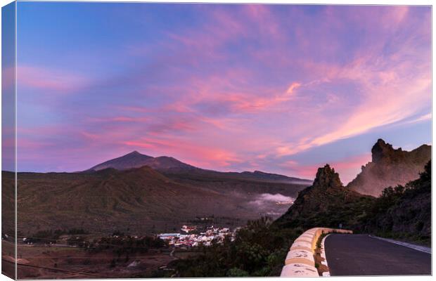 Teide sunset Tenerife Canvas Print by Phil Crean