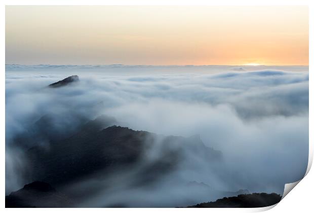 Cloudscape over Masca, Tenerife Print by Phil Crean