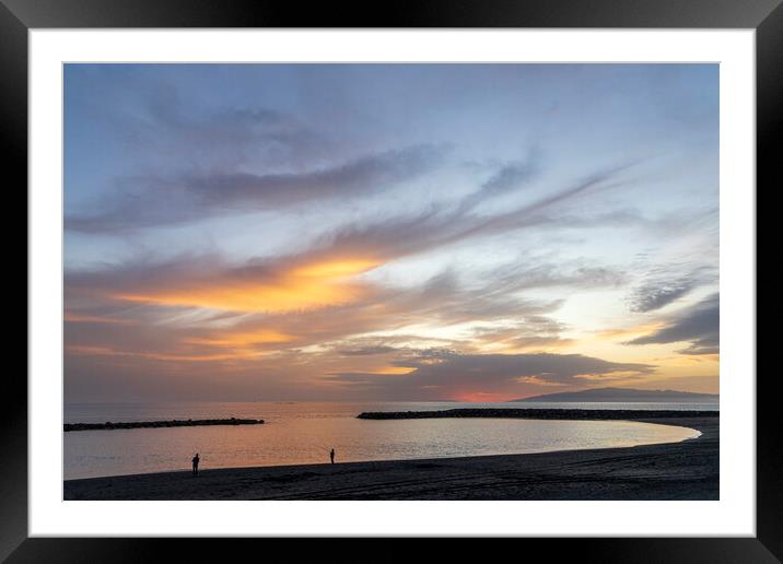 Sunset at Playa del Duque, Costa Adeje, Tenerife Framed Mounted Print by Phil Crean