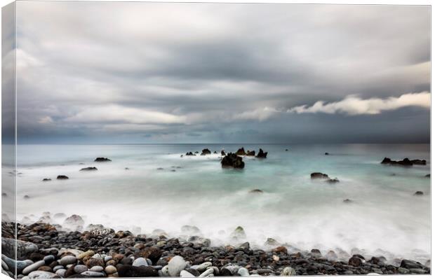 Stormy sky and sea, Tenerife Canvas Print by Phil Crean