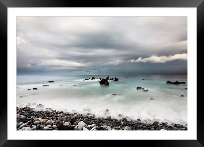 Stormy sky and sea, Tenerife Framed Mounted Print by Phil Crean