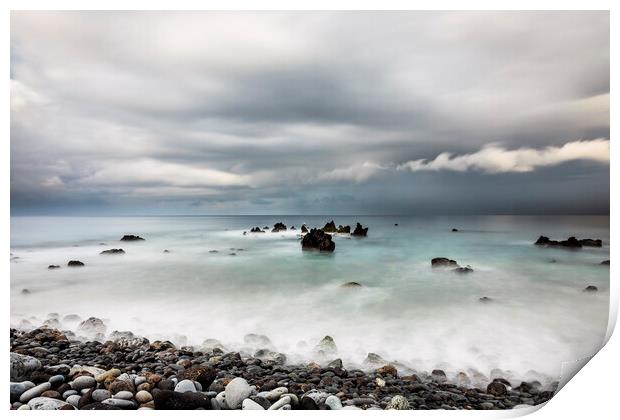 Stormy sky and sea, Tenerife Print by Phil Crean