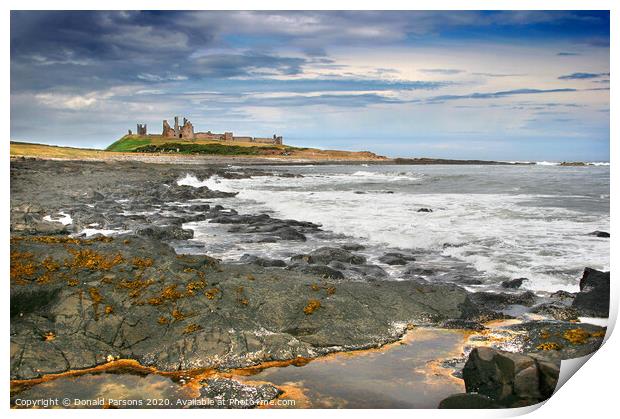 Dunstanburgh Castle, Northumberland Print by Donald Parsons