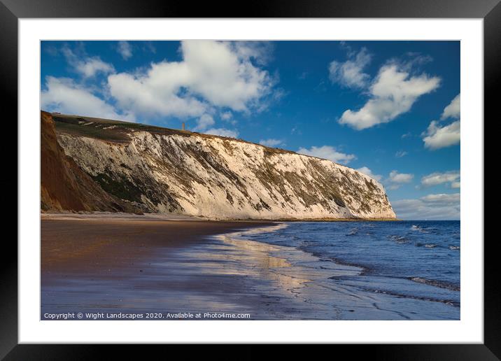 Culver Cliff Isle Of Wight Framed Mounted Print by Wight Landscapes