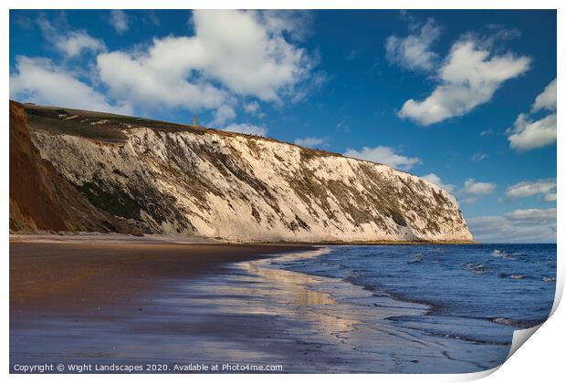 Culver Cliff Isle Of Wight Print by Wight Landscapes