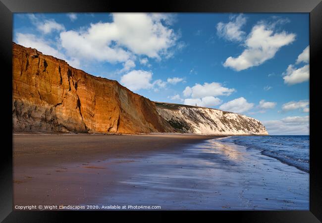 Red Cliff And Culver Cliff Framed Print by Wight Landscapes