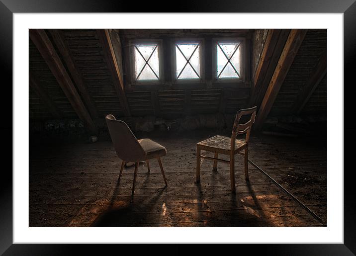 Two seats three windows Framed Mounted Print by Nathan Wright