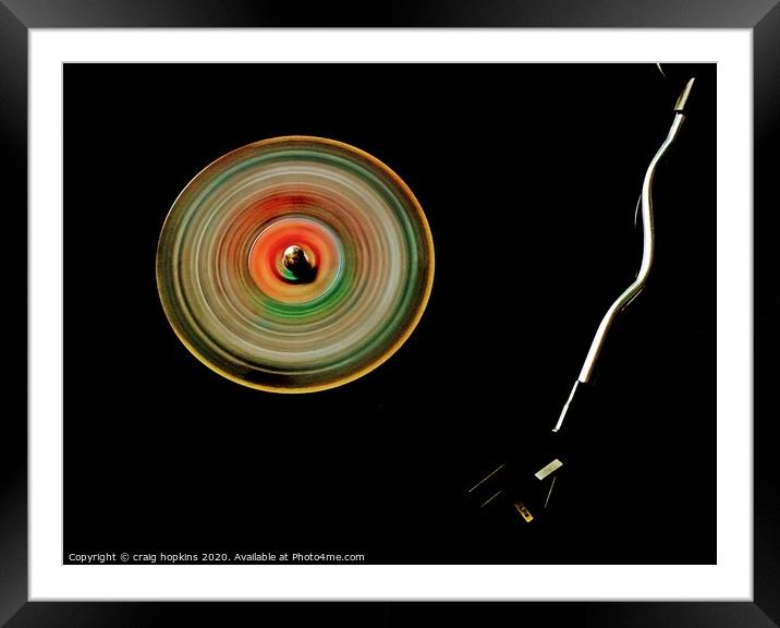 Vinyl and Stylus Framed Mounted Print by craig hopkins