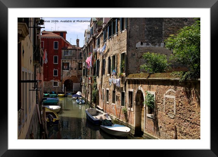 Washing day in Venice Framed Mounted Print by Jim Jones