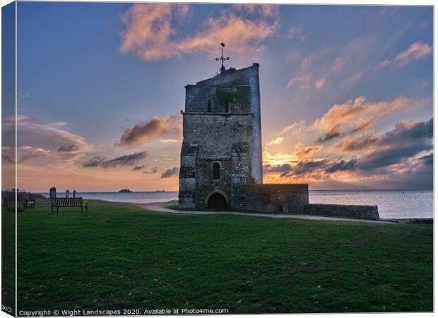 Old St. Helens Church Sunrise Canvas Print by Wight Landscapes