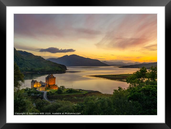 Eilean Donan Castle sunset Framed Mounted Print by Northern Wild