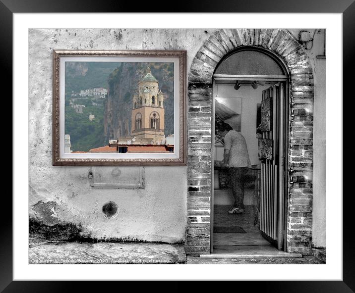 The Artist's Shop, Amalfi Framed Mounted Print by Donald Parsons