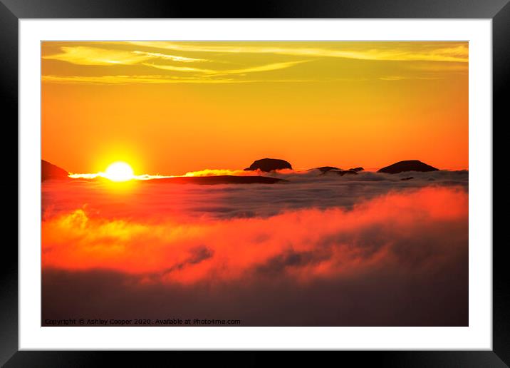 Sky sun Framed Mounted Print by Ashley Cooper