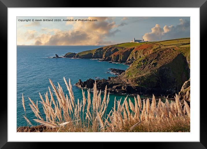 lizard point in cornwall england Framed Mounted Print by Kevin Britland