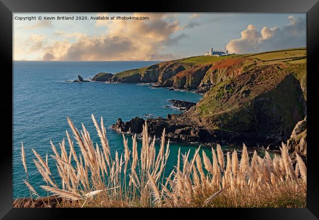 lizard point in cornwall england Framed Print by Kevin Britland
