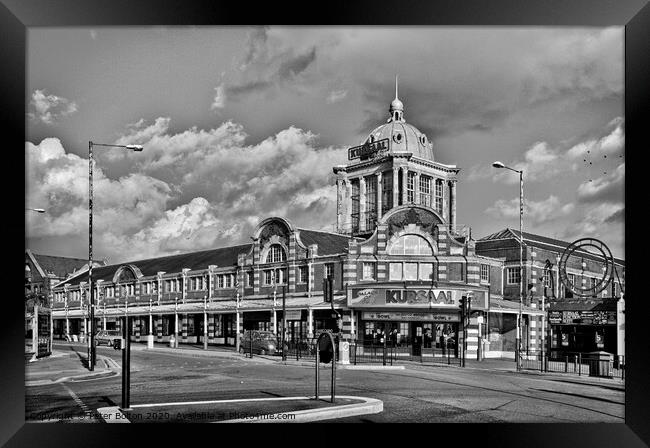 The famous 'Kursaal' at Southend on Sea, Essex. One of the first purpose built amusement parks in the world. Framed Print by Peter Bolton