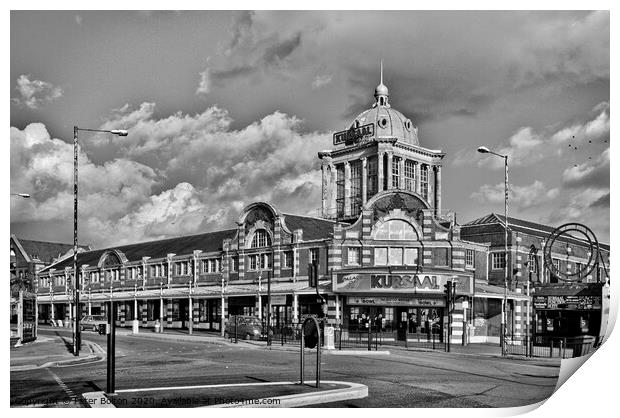 The famous 'Kursaal' at Southend on Sea, Essex. One of the first purpose built amusement parks in the world. Print by Peter Bolton