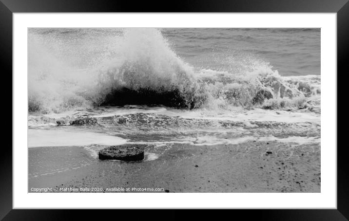Crashing Waves Framed Mounted Print by Matthew Balls