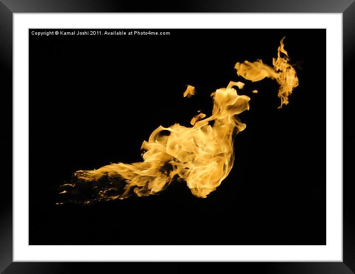 inferno Framed Mounted Print by Kamal Joshi