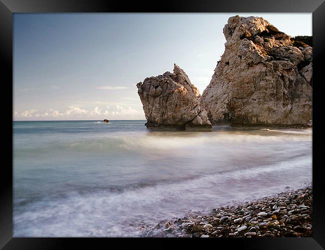 Aphrodites Rock,Cyprus Framed Print by Aj’s Images