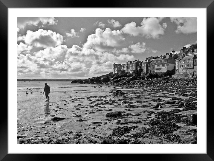 St. Ives Beach, Cornwall, UK. Framed Mounted Print by Peter Bolton