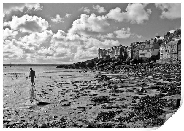 St. Ives Beach, Cornwall, UK. Print by Peter Bolton