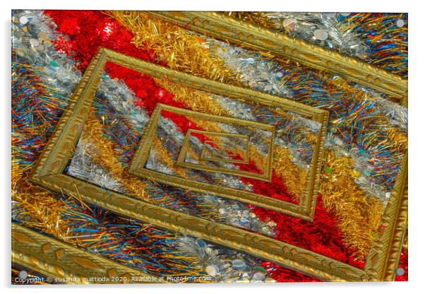   effect  droste of  a  frame  with shimmering chr Acrylic by susanna mattioda