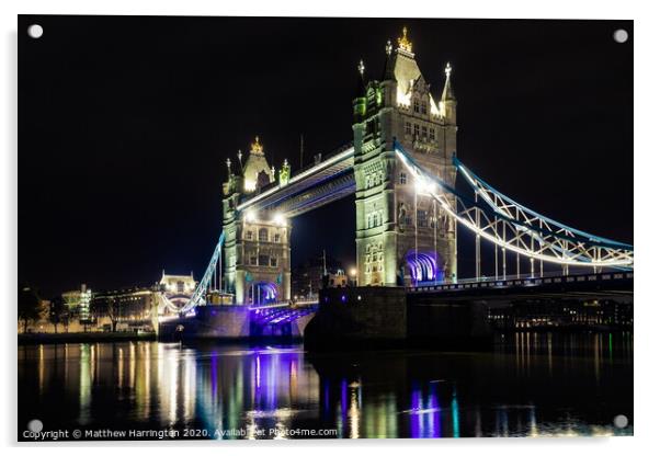 Tower Bridge Acrylic by Matthew Harrington