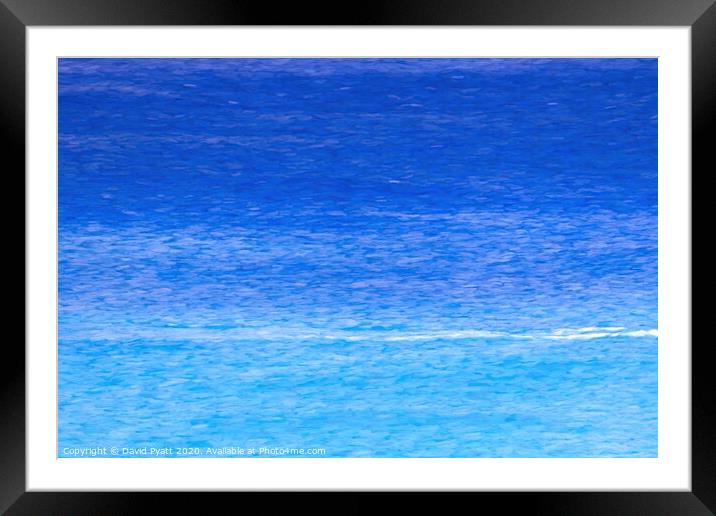 Caribbean Blue Sea Art Framed Mounted Print by David Pyatt