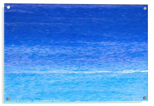Caribbean Blue Sea Art Acrylic by David Pyatt