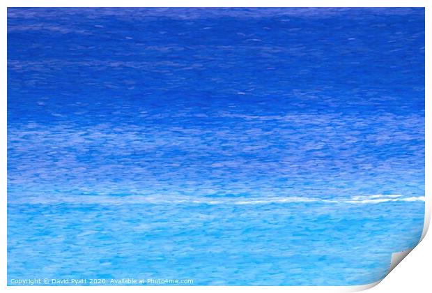 Caribbean Blue Sea Art Print by David Pyatt