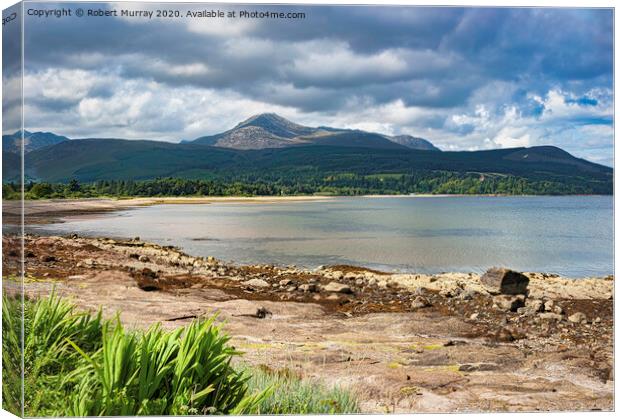 Brodick Bay and Goat Fell, Arran Island. Canvas Print by Robert Murray